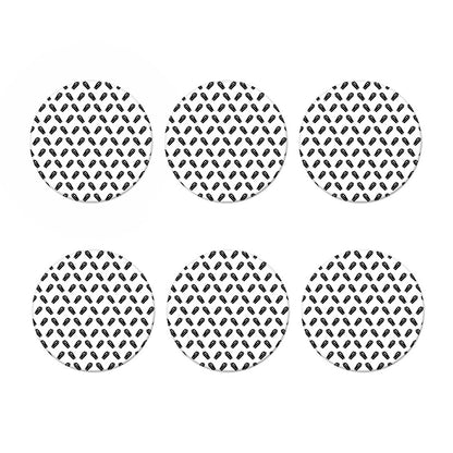 Black And White Coffin Pattern Print Coaster Set