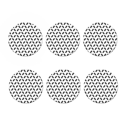 Black And White Coffin Pattern Print Coaster Set
