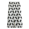 Black And White Coffin Pattern Print Cotton Front Slit Maxi Skirt