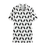 Black And White Coffin Pattern Print Cotton Hawaiian Shirt