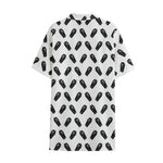 Black And White Coffin Pattern Print Cotton Hawaiian Shirt