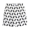 Black And White Coffin Pattern Print Cotton Shorts