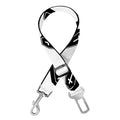 Black And White Coffin Pattern Print Dog Seat Belt