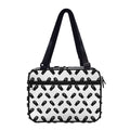 Black And White Coffin Pattern Print Double Strap Bible Bag