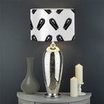 Black And White Coffin Pattern Print Drum Lamp Shade