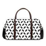 Black And White Coffin Pattern Print Duffle Bag