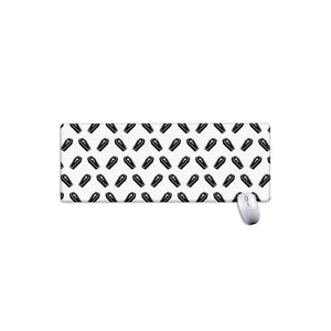 Black And White Coffin Pattern Print Extended Mouse Pad