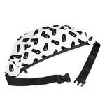 Black And White Coffin Pattern Print Fanny Pack