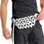 Black And White Coffin Pattern Print Fanny Pack