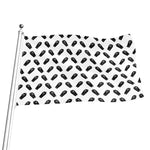 Black And White Coffin Pattern Print Flag