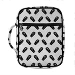 Black And White Coffin Pattern Print Front Pocket Bible Bag