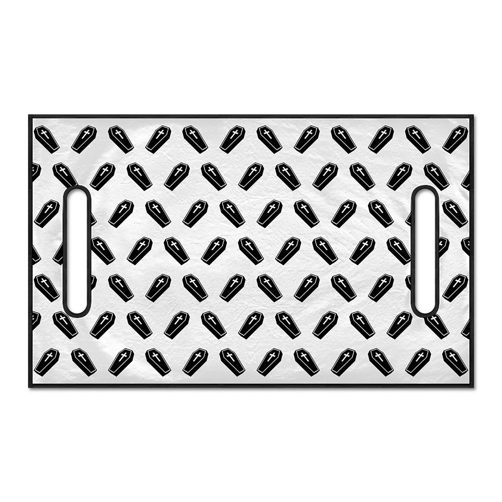 Black And White Coffin Pattern Print Golf Cart Seat Cover