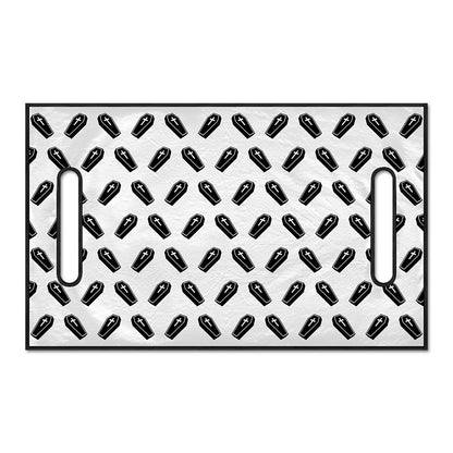 Black And White Coffin Pattern Print Golf Cart Seat Cover
