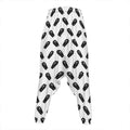 Black And White Coffin Pattern Print Hammer Pants