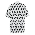 Black And White Coffin Pattern Print Hawaiian Shirt