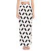 Black And White Coffin Pattern Print High Slit Maxi Skirt