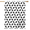 Black And White Coffin Pattern Print House Flag