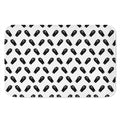 Black And White Coffin Pattern Print Indoor Door Mat