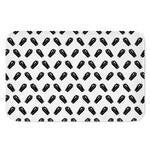 Black And White Coffin Pattern Print Indoor Door Mat