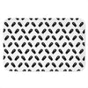 Black And White Coffin Pattern Print Indoor Door Mat