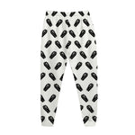 Black And White Coffin Pattern Print Jogger Pants