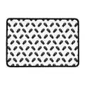 Black And White Coffin Pattern Print Kitchen Mat