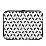 Black And White Coffin Pattern Print Laptop Sleeve