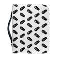 Black And White Coffin Pattern Print Leather Bible Cover