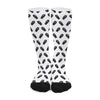 Black And White Coffin Pattern Print Long Socks