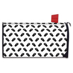 Black And White Coffin Pattern Print Mailbox Cover