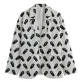 Black And White Coffin Pattern Print Men's Blazer