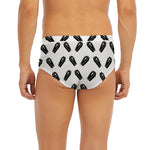 Black And White Coffin Pattern Print Men's Briefs