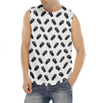 Black And White Coffin Pattern Print Men's Fitness Tank Top