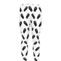 Black And White Coffin Pattern Print Men's Leggings