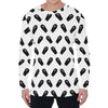 Black And White Coffin Pattern Print Men's Long Sleeve T-Shirt