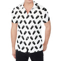 Black And White Coffin Pattern Print Men's Shirt