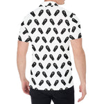 Black And White Coffin Pattern Print Men's Shirt