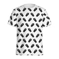 Black And White Coffin Pattern Print Men's Athletic T-Shirt