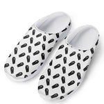 Black And White Coffin Pattern Print Mesh Casual Shoes