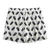 Black And White Coffin Pattern Print Mesh Shorts