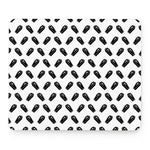 Black And White Coffin Pattern Print Mouse Pad