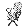 Black And White Coffin Pattern Print Office Chair Cover