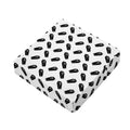 Black And White Coffin Pattern Print Outdoor Seat Cushion Cover