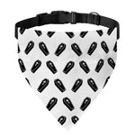 Black And White Coffin Pattern Print Over The Collar Dog Bandana