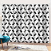 Black And White Coffin Pattern Print Pencil Pleat Curtains