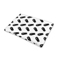 Black And White Coffin Pattern Print Pet Cooling Mat Cover