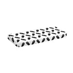 Black And White Coffin Pattern Print Piano Keyboard Cover