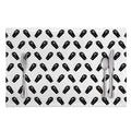 Black And White Coffin Pattern Print Placemat
