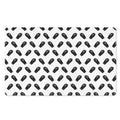 Black And White Coffin Pattern Print Polyester Doormat