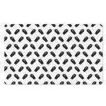 Black And White Coffin Pattern Print Polyester Doormat